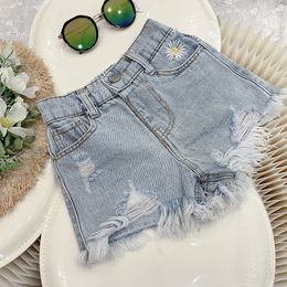 Shorts Fashion Baby Girl Toddler Summer Pants Solid Color Jeans 37 jaar Kinderen kinderglant