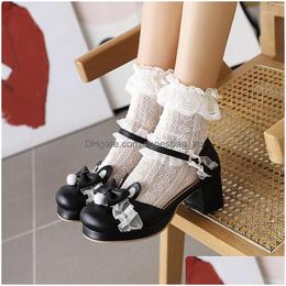 Shorts Girl High Heels Sandales roses Enfants Lolita Princesse Chaussures Sequins Étudiants Dance Taille 30-40 ENFANTS SANDAL DROP DIVRATION Baby Mat Dhjrc