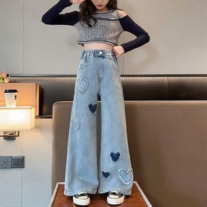 Shorts Girls Casual Jeans Spring Summer Denim for Baby Girl Wide Leg Children Outwear Long Pants Teenagers Clothing 230520