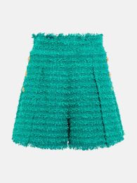 Shorts High Street NOUVEAU plus récent 2024 FW Designer Fashion Fashion Women's Filk Fringed Tweed Shorts