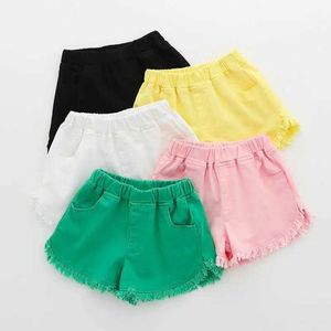 Pantalones cortos ienens para niños niñas ropa de mezclilla de verano pantalones pantalones cortos jeans para niños pantalones cortos informes de bebé d240516