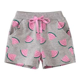 Shorts springmeters nieuwe aankomst Watermeloen bedrukte meisjes shorts zomer zomer kleding slepen hete verkoop broek voor peuters en kinderen D240510