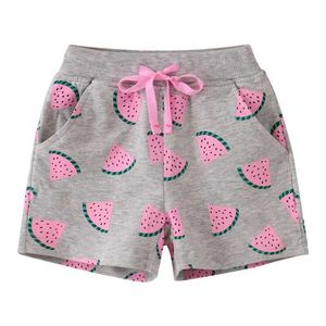 Shorts Jumping mètres Nouveaux arrivages de filles imprimées de pastèque de pastèque Summer Baby Draginging Hot Selling Pantals Pantal