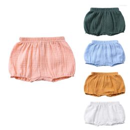 Shorts Kids Tales Baby Meisjes Meisje Effen Kleur Loszittende Linnen Korte Broek Zomer Kleding Geboren Bloeiers 6M-4Yrs