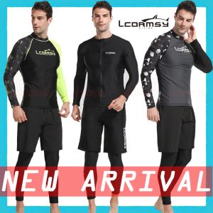 Shorts lcdrmsy mascules éruptuantes cutanées plage à manches longues surf de nage de baignade pantalon short réglé les combinaisons de wets de sport en eau