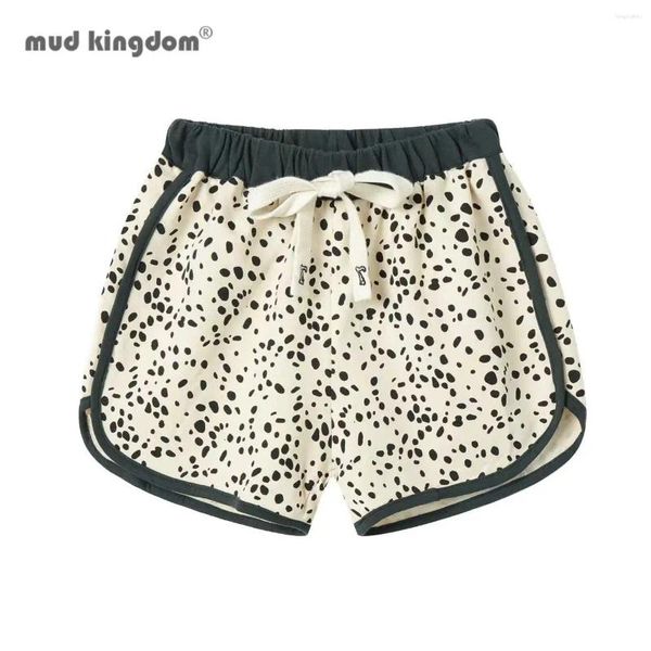 Shorts Littlespring Girls avec cordon tirage sur les points de léopard imprimez la taille élastique de la mode