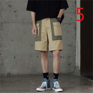 Shorts heren slanke vijf-poot broek Koreaanse versie van de rechte trend witte rijbroek 210420
