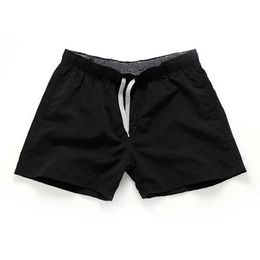 Shorts masculino verão casual secagem rápida fitness shorts de praia masculino cintura elástica sólido roupas de ginástica P230602