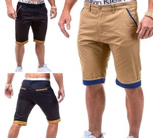 Pantalones cortos de la moda de los hombres de verano pantanos cortos algodón de algodón delgado de las bermudas masculina pantalones cortos de playa joggers pantalones longitudes de rodilla corta9407148