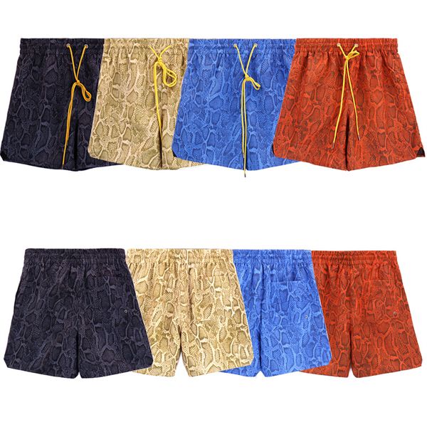 Shorts hommes femmes 1 qualité Streetwear maille motif culottes Orange bleu jaune cordon de serrage