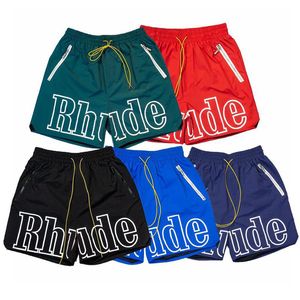 Shorts Hommes Rhude Designer hommes courts été séchage rapide respirant maille cordon de plage vêtements de sport en vrac Shorts rouges pour hommes qualité supérieure