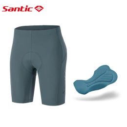 Shorts Santic Men Cycling Shorts CoolMax 4D Pad Tocoproof Mtb Broks Shorts réflective Antipilling WM1C05125