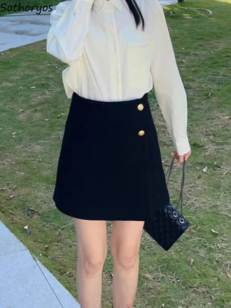 Shorts Shorts femmes décontracté Style coréen taille haute automne minimaliste solide tenue de bureau tendre Allmatch femme élégante offre spéciale Aline