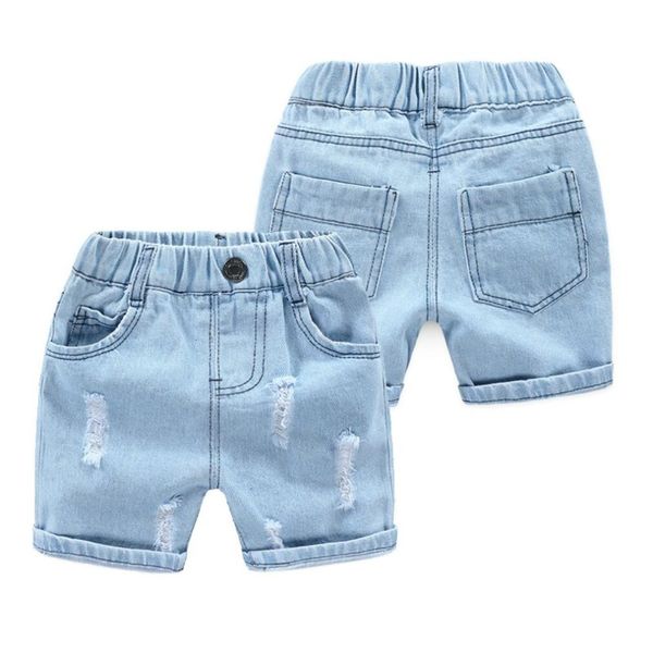 Shorts Summer Boys 'Denim Shorts Fashion Hole Jeans pour enfants Style coréen Garçons Casual Denim Shorts Enfants 2 3 4 5 6 7 8 Ans 230406
