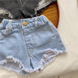 Shorts d'été en Denim pour filles, Mini bas pour enfants, vêtements pour tout-petits, trous déchirés, coton lavé, 1-5 ans