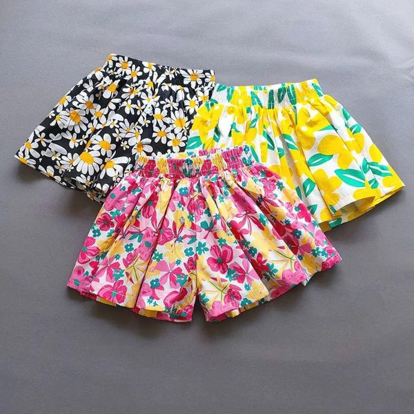 Pantalones cortos de verano Falda de estampado floral para niños Cabalde pantalones para niños Tutu Pantalones de piernas sueltas Ropa de bebé