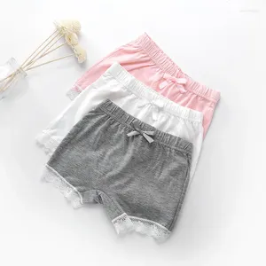 Shorts zomermeisjes veiligheid korte broek kinderen ondergoed leggings meisje boxer -slips voorkomen geleide kinderen modale kanten strand broek