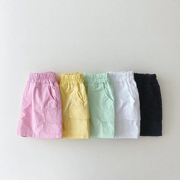 Pantalones cortos de verano niños niños de color sólido para niña de algodón pan pantalones cortos pantalones de moda bloomers de 6 meses-4 años