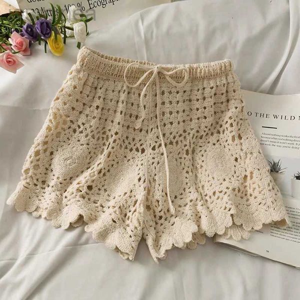 Short de plage en Crochet pour femmes, motif Floral, style Boho Chic, mode aztèque, Tribal, ethnique, ldd240312