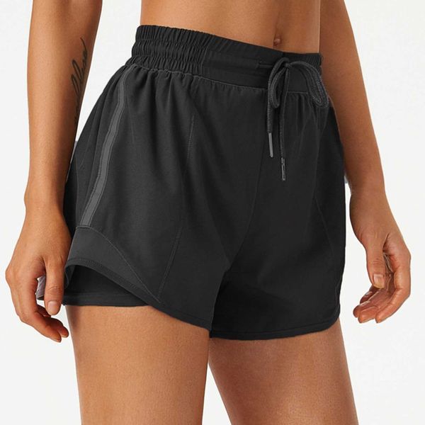 Shorts d'été pour femmes deux types de sports anti-dérapant lâche pantalons de fitness de yoga mode féminine casual home street wear P230530