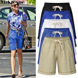 shorts vrouwen korte feminin femme zomerstijl met hoge taille elastische losse stevige harem shorts voor vrouwen plus maat 5xl 6xl 210412