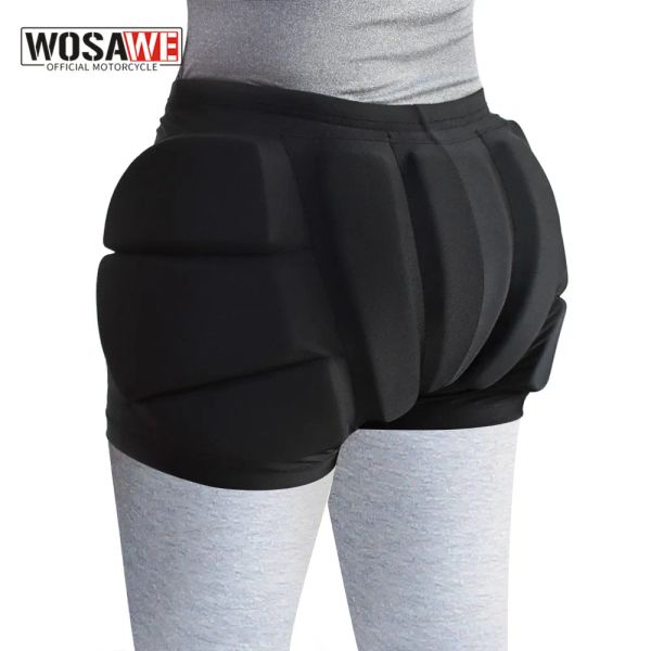 WOSAWE Short de Patinage Snowboard Ski Hip Pad Protection Gear EVA Cyclisme Ski Sports Roller Shorts pour Garçons Filles Hommes Femmes