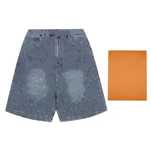 Short infroissable avec lettres imprimées, pantalon de plage d'été, décoration décontractée, jean Viutonity pour hommes, 2023, XS-L 01-08