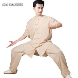 ShortSleeves Summer Tai Chi Uniforme Arts martiaux Kung Fu Wing Chun Shaolin Suit Pantalon Pantalon