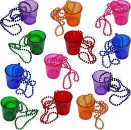 Shotglas op kralen ketting drinkbeker Mardi Gras St. Patrick's Day Verjaardag Wedding Bachelorette Halloween Christmas Party Decorations