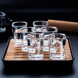 Shot Glass Set White Wine Glass Cup Holder Drinkware Set Spirit Glass Bar KTV Wine Glass Holder Glass Cup Storage Rack