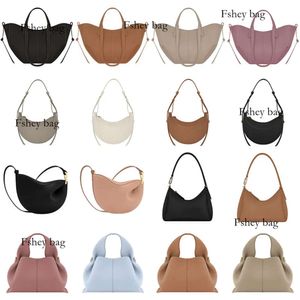 Hombro 9A Duo Tonca Camel texturizado Numero Un Nano Ma Le Cyme Tote Mujer Bolsos cruzados Bolso de señora Bolso de cuero Media luna Axila ather derarm