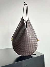 Bolso de hombro Ba 10A Solstice, mochila de piel de becerro, bolso de viaje elegante de diseñador, bolso de mano tejido de marca para mujer