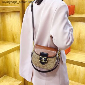 Diseñador de bolsas de hombro American Trend Style Womens 2024 New Light Luxury Luxury Square Bags con cuerpo cruzado impreso de alto grado y marea