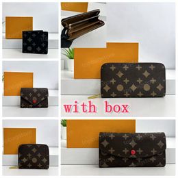 Cartera de lujo para mujer monedero carteras con una sola cremallera tarjetero para hombre Monogramas Empreinte Bolso de diseñador clásico Bolsos de moda Cartera de diseñadores de lujo con caja