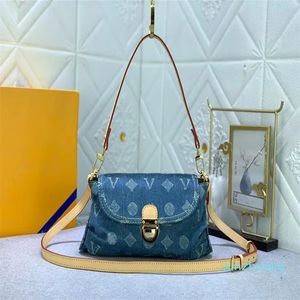 Schoudertas Designer Luxe handtas Dames Clutch Retro portemonnee Denim stoffen tas Leren handtassen Gedrukt Lady Daily Bag Crossbody Bags