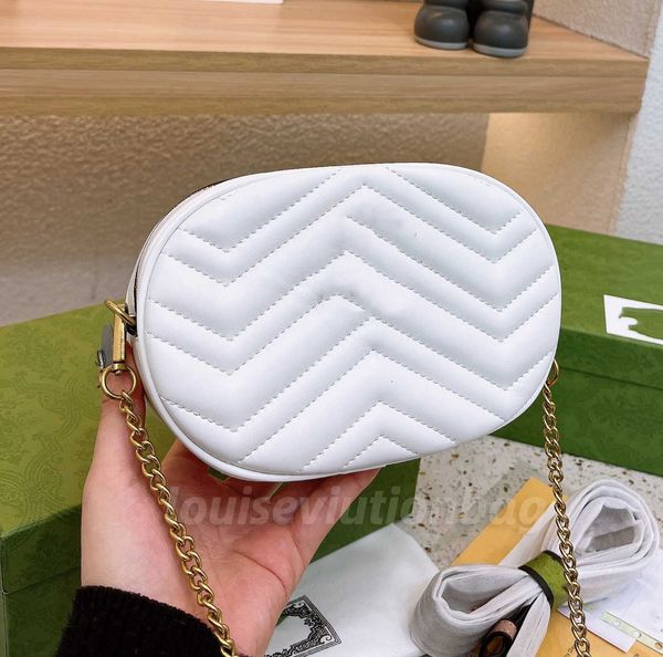 Sac à bandoulière Diagonal bag Marmonts Embossing moon Bag Classic Chain Vintage Casual Mini Bags Doulbe Letter with Gold Metal Hardware bag 103162