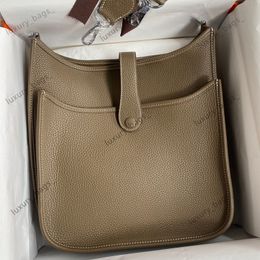 Schoudertas mode zachte leren tas dames Messenger Handtas luxe dames Casual Tote 29cm Puur handgemaakt Geperforeerd 10a togo rundleer ff tote Designer