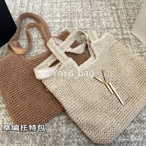 Schoudertas luxe merkontwerper dames geweven crossbody tas hoogwaardige tote stijlvolle gouden letter franje decoratieve ketting