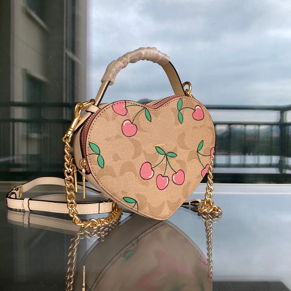 Bolso de hombro Compradores Bolsos de mano Bolso de cuero de calidad Mujeres Diseñadores Bolsos Bolsos Monederos en forma de corazón Moda para mujer Bolsos cruzados en forma de C 230216