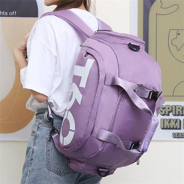 Bolsos de hombro 10 colores deportes al aire libre fitness y ocio bolso de viaje ligero y resistente al desgaste bolso de moda Oxford separación húmeda y seca mochila Joker YH75 #