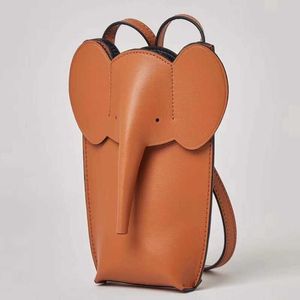 Schoudertassen 100% echte lederen olifant mobiele telefoon vrouwen zomer trendy cowhide skin crossbag messenger 221017