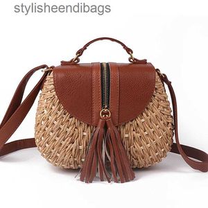 Bolsas de hombro 2020 Famosa diseñadora Damas tejidas tejidos mensajeros de cuerpo cruzado NUEVA SUMERA Mujeres bohemias Tassel Str Beach Housing Bagstylisheendibags