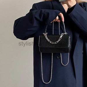 Bolsos de hombro 2023 primavera nueva cadena de cocodrilo bolso cruzado personalizado minimalista de mano un hombro Flip pequeño bolso cuadrado para mujerbolsos con estilo