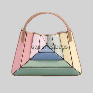 Sacs à bandoulière 2023 Printemps Été Bandoulière Épaule Designer Fourre-tout Sac carré Sac à main épissé pour fille Free22stylishyslbags