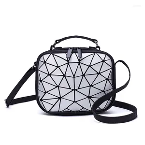 Bolsas de hombro 2024 Damas Bolso pequeño Bolso Geométrico Crossbody para mujeres Luminoso Square Estudiante adolescente láser