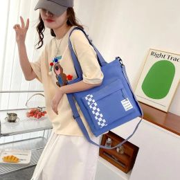 Bolsas de hombro 2024 Ocio Moda Nylon Bolsa de asas de gran capacidad Solo Durable Impermeable Lady Tendencia Pendiente