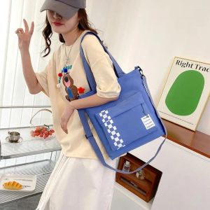 Schoudertassen 2024 Vrijetijdsmode Nylon Tote Bag Grote capaciteit Enkele duurzame waterdichte Lady Trend Slope