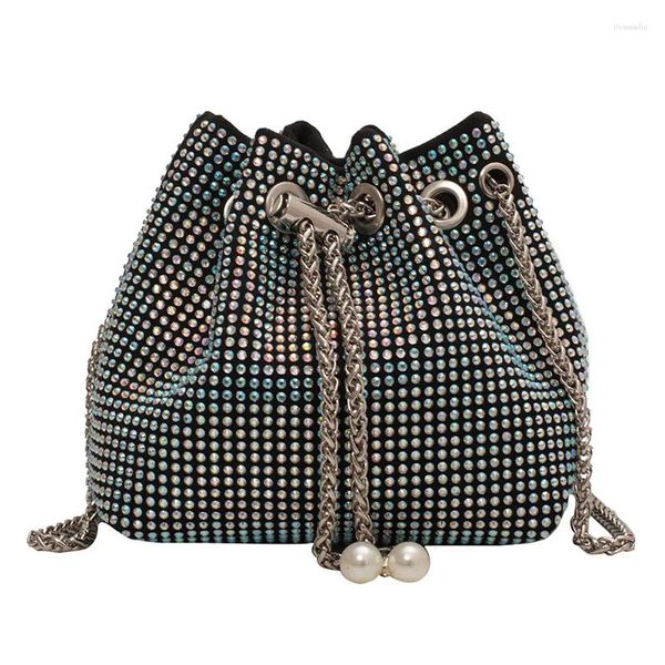 Bolsas de hombro 2024 Bolso de diamantes de imitación para mujer Bolso Diamantes Monedero Damas Mujer Crossover Diamante brillante