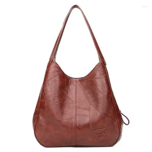 Sacs à bandouliers 2024 Vintage Femmes Luxury Handbags Designers Pu Leather Feme Feme Top-Handle Bag de grande capacité
