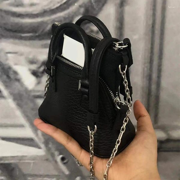 Bolsos de hombro 2024, Mini bolsos informales de marca para mujer, tendencia femenina, bolso cruzado con cremallera de Color sólido, bonito bolso de mano con cadena de Metal